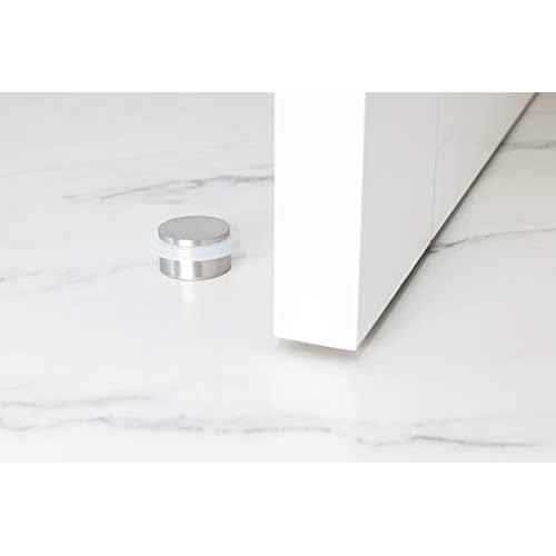Adhesive Door Stop with Screw (Dual Installation System), Matte Finish, White Rubber, Manufacturing and Design Hardware EVI, Ref I-20335 x 19BDUALBCB, 35©ª x 20mm, 04020335X19BDUALAM