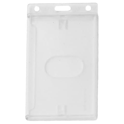 ID Zone Vertical Clear Vinyl Rigid Hard Plastic ID Badge Holder