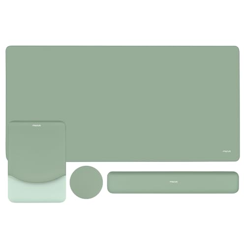MOSISO Antique Green Keyboard & Large Gaming Mouse Pad Set with Wrist Rests