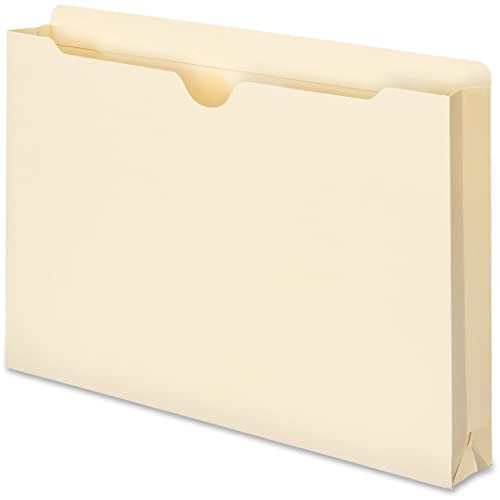 Smead File Jacket, Reinforced Straight-Cut Tab, 1-1/2" Expansion, Legal Size, Manila, 50 per Box (76540) (Pack of 1)