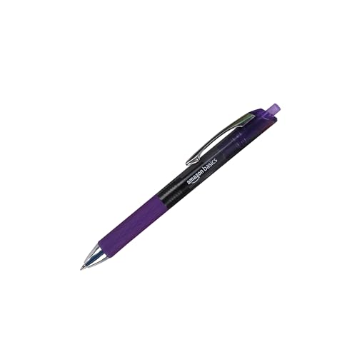 Amazon Basics Assorted Fine Point Gel Pens 0.7mm Retractable 12-Pack