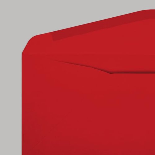 LUXPaper #10 Business Window Envelopes | Commercial Flap | 4 1/8" x 9 1/2" | Holiday Red | 60lb. Text | 250 Qty