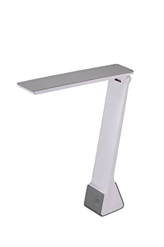 Bostitch Rechargeable LED Desk Lamp Gray, 3 Color Temperatures, Portable & Foldable