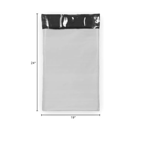 5 EcoSwift 19 x 24 White Poly Mailers Size #8 Self Sealing Bulk Packaging Materials Shipping Supplies Envelopes Bags 19 inches by 24 inches