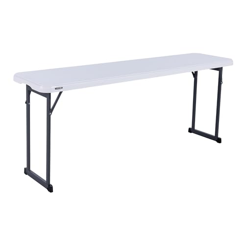 Lifetime 6-Foot Seminar Table - Folding, UV-Protected HDPE Top, Indoor/Outdoor