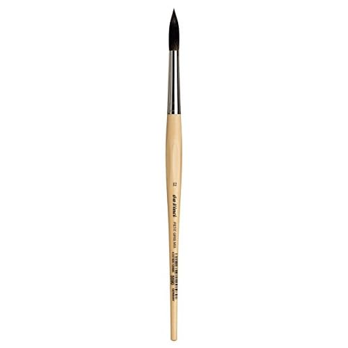 da Vinci Watercolor Series 5590 Petit Gris Mix Paint Brush, Round Russian Blue Squirrel Hair/Synthetic Mix with Lacquered Non-Roll Handle, Size 12 (5590-12)