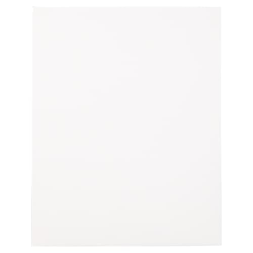 JAM PAPER Laminated Two Pocket Glossy School Folders - Letter Size - High Gloss White - Bulk 25/Pack