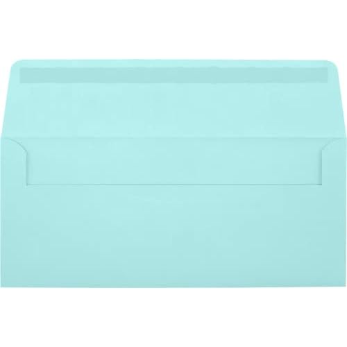LUXPaper #10 Business Window Envelopes | 4 1/8" x 9 1/2" | Seafoam Blue | 80lb. Text | 250 Qty