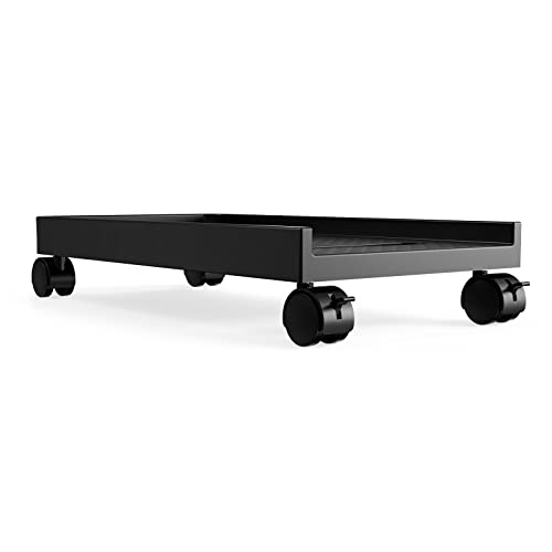 ORICO Mobile CPU Stand with Locking & Swivel Wheels, Universal Under Desk Computer Tower Stand for PC, Multi-Functional CPU Holder for Office & Home (17.9x8.74x0.86 Inches)