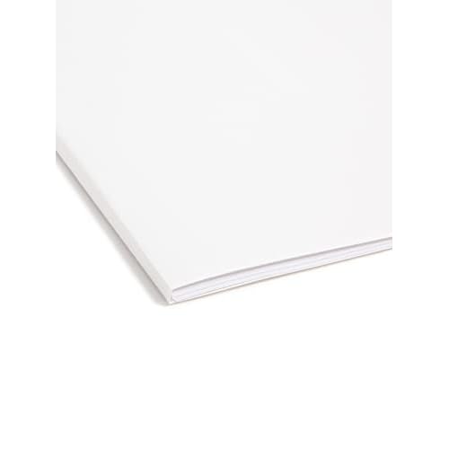Smead FasTab Hanging File Folder, Straight-Cut Built-in Tab, Letter Size, White, 20 per Box, (64102)