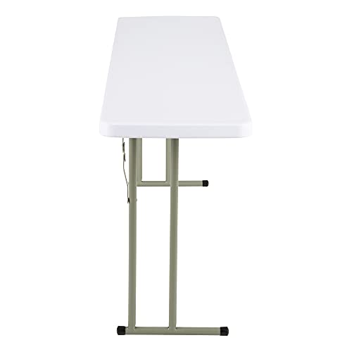 Norwood 8' Indoor/Outdoor Folding Training Table, White, 96" L x 18" W x 29" H