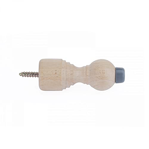 Renovators Supply Manufacturing Door Stoppers 3 3/16 in. Wall Mount Victorian Unfinished Maple Wood Door Bumper Stops Pack of 3