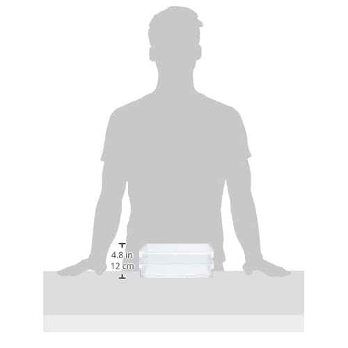 Muji Acrylic Stackable 2-Drawer Storage Case, Large, 25.5cm Width x 17cm Depth x 9.5cm Height