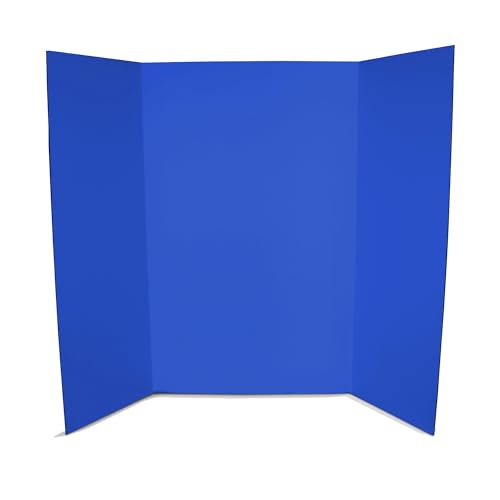 Flipside Products 36¡± x 48¡± Project Boards for Presentations, Science Fair, School Projects, Event Displays and Trifold Picture Board, Proudly Made in USA - Blue - 10 Pack