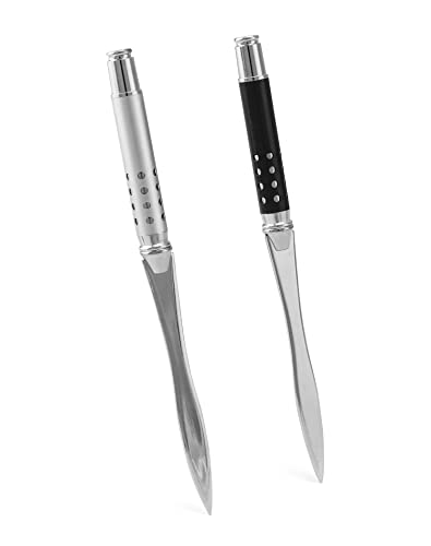 Metal Letter Opener with Safe Edge - Ergonomic Envelope Cutter for Office & Home