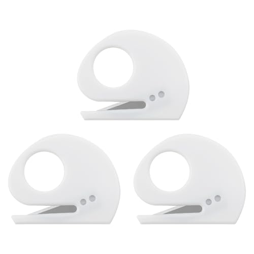 ZUFECY 3 Pack Letter Openers, Plastic Mail Opener with Blade Paper Knife, Envelope Slitter Suitable for Parcel, Paper Cut, Safe Mail Opener