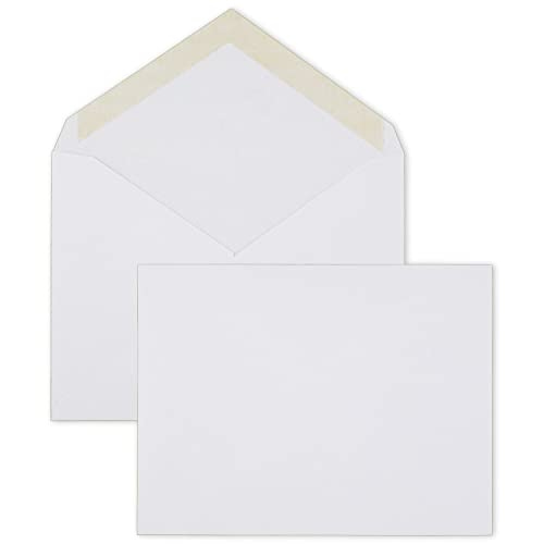 Mead A2 Invitation Envelopes Pack of 100, 4-3/8 x 5-3/4, Gummed Closure, White Woven