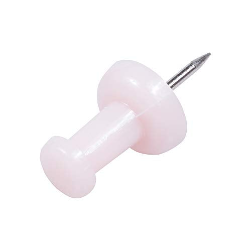 JAM Paper Colorful Push Pins - Baby Pink 100/Pack (Standard Head)