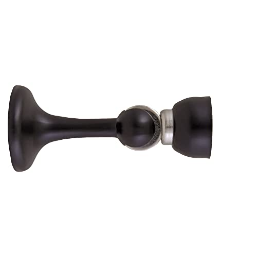 Magnetic Door Stop Wall Protector with Magnetic Tip, Design House Oil Rubbed Bronze Steel Door Stoppers, 4-Pack, 189324-ORB