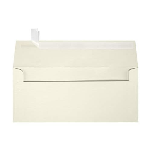 LUXPaper #9 Slimline Invitation Envelopes | Peel & Press | 3 7/8" x 8 7/8" | Natural Linen | 80lb. Text | 250 Qty