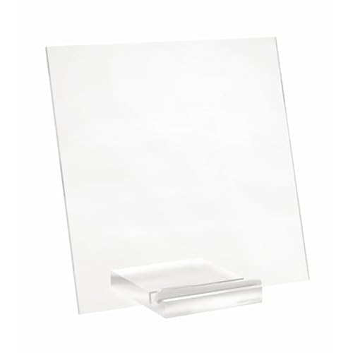 russell+hazel Acrylic Dry Erase Board and Marker, Memo Tablet for Desktop with Stand, Clear Acrylic, 12¡± x 6¡± x 11.5¡± (31384)