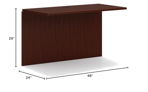 HON Mod Bridge 48" W Traditional Mahogany Finish Desk Bridge
