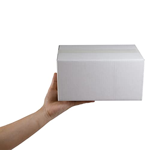 White Shipping Boxes 10x7x5 Inches Small Corrugated Cardboard Boxes, 25 Pack