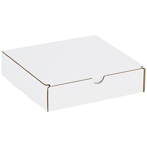 BOX USA BML882 Literature Mailers, 8" x 8" x 2", White (Pack of 50)