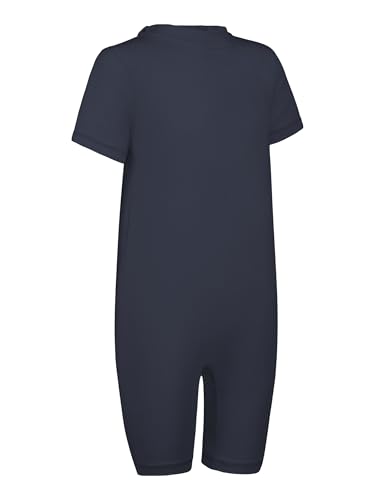 Kids Unisex Navy Back-Zip Adaptive Romper 5-6 Years for Autism & Special Needs