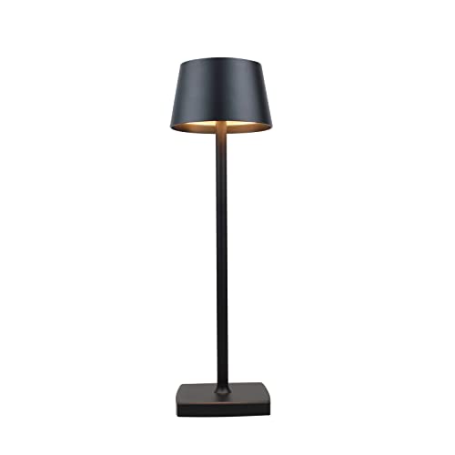 Rechargeable led Cordless Desk lamp,Aluminum, dimmable, Suitable for Indoor and Outdoor Lighting Black