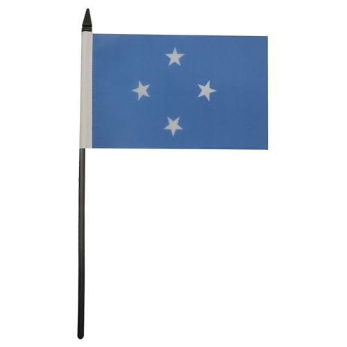 Micronesia Table Flag 4x6 Inch Polyester with Plastic Base - AZ FLAG