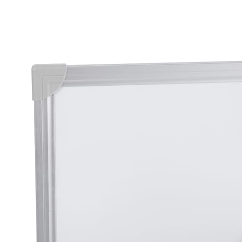 Flash Furniture Hercules Commercial Magnetic Dry Erase Board, Aluminum Whiteboard with Wall Mount, Marker Tray, Eraser, 3 Markers, 6 Magnets, 72" x 40"