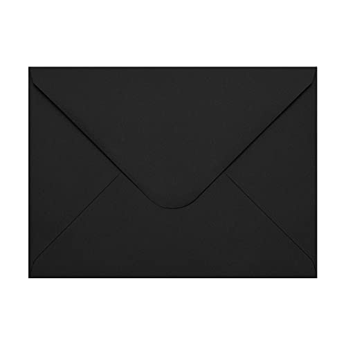 Black 5x7 Envelopes with V-Flap - 50 Pack for Invitations & Photos