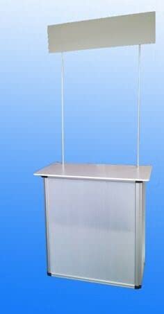 Portable Aluminum Counter Kiosk Trade Show Display with Carry Case