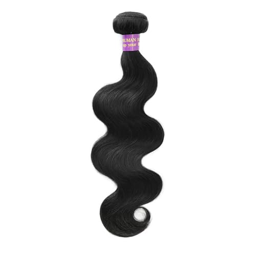 12A Body Wave Bundles Human Hair 16 Inch 100% Unprocessed Brazilian Virgin Quick Weave Human Hair Extensions Real Human Hair for Women