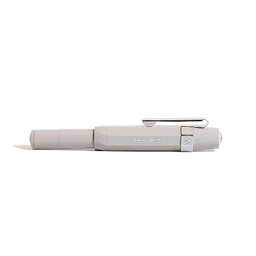 Kaweco SKYLINE Fountain Pen Granite Grey, Fine Nib Sport Octagonal Clip Chrome