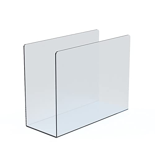 Azar Displays 255084 Large Standing File Holder/Sorter Desk Organizer, 4-Pack, Clear