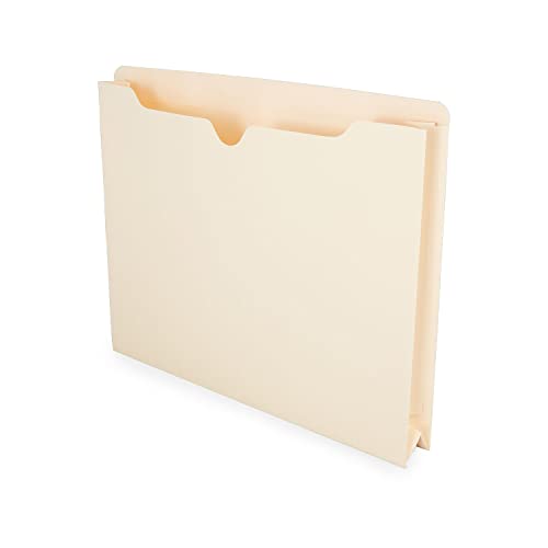 Staples Jacket File Folders, 2 Inch Expandable Sides, Letter Size, Perfect for Home, Office or Classroom, 50-Pack, Manila