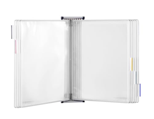 Tarifold Wall Mount Reference System White 10 Pockets Expandable Office Organizer