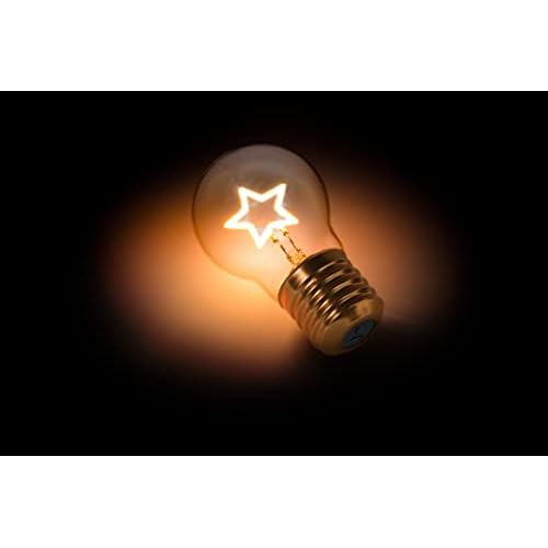 Suck UK Star Lamp - Star Shaped Light Bulb - Cordless Rechargeable Battery - LED Neon Light Bulb - Bedside Lamp Decor - Retro Style Edison Bulbs - Bedroom Accessories - USB Charging Night Lights