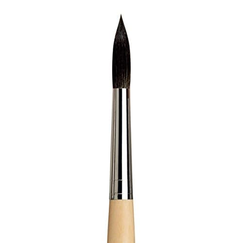da Vinci Watercolor Series 5590 Petit Gris Mix Paint Brush, Round Russian Blue Squirrel Hair/Synthetic Mix with Lacquered Non-Roll Handle, Size 12 (5590-12)
