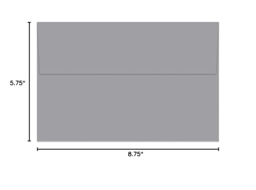 Great Papers! Grey A9 Envelope Pack of 40 8.75 x 5.75 Inch Invitations & Stationery
