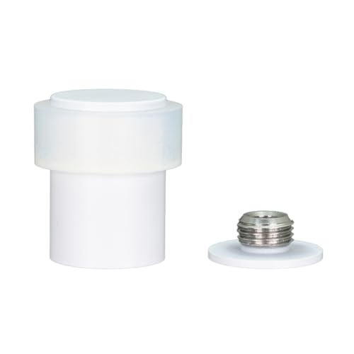 EVI Door Stops |White Stainless Steel Door Stopper - Screw Fastening - Rubber Protector - 0.94 x 1.38 Inch Door Stop