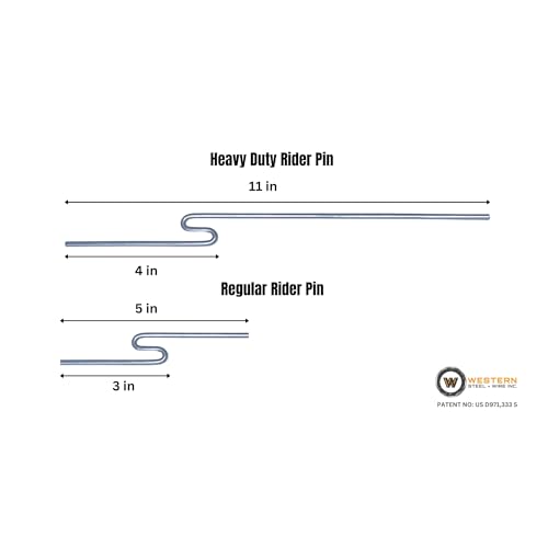 Western Steel & Wire Rider Pins Sign Stacking Pins for Corrugated Signs (25, Heavy Duty)
