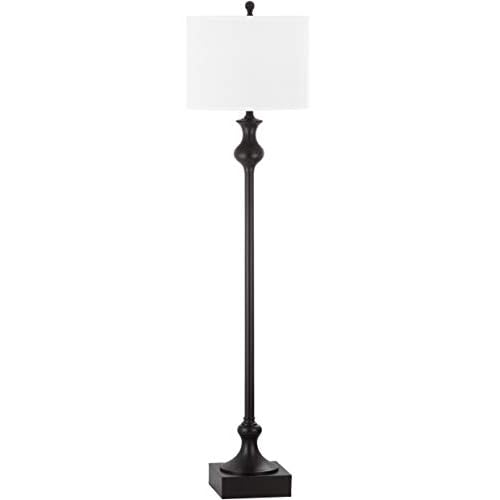 SAFAVIEH Lighting Collection Brewster Rustic Farmhouse Oil-Rubbed Bronze 62-inch Living Room Bedroom Home Office Standing Floor Lamp (LED Bulb Included)