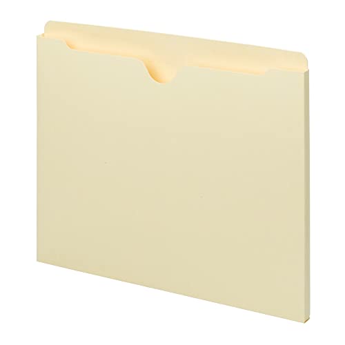 Smead File Jacket, Straight-Cut Tab, Flat-No Expansion, Letter Size, Manila, 100 per Box (75410)
