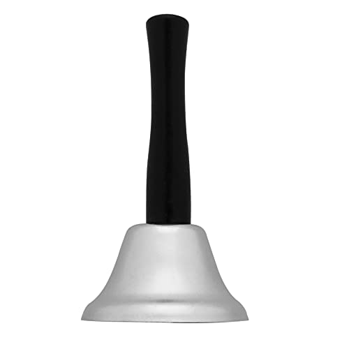 Silver Steel Hand Bell for Weddings Events & Emergency Use - 4 Inch