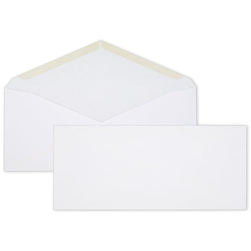 Mead #10 Envelopes Pack of 50 - Letter Size White Gummed Closure Office & Home Mail