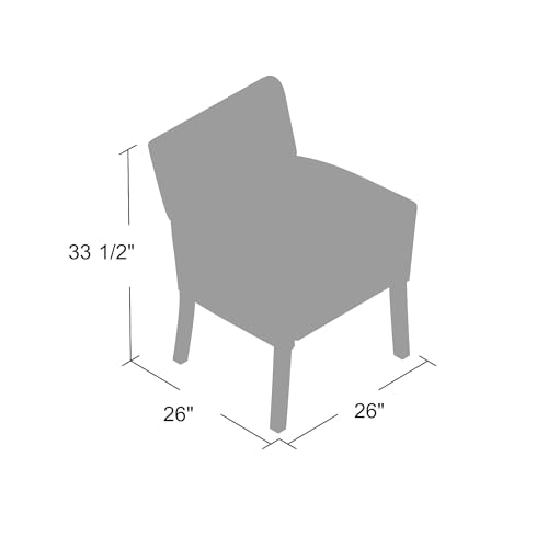 Boss Executive Box Arm Chair with Mahogany Finish – 25.5" D x 24.5" W x 35.5" H