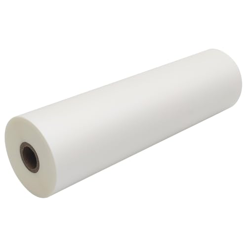 12.6Inchx656Ft Standard Matte Thermal Laminating Film BOPP Thermal Film Hot Roll Laminating Film, 1Inch Core, 1Mil(28mic) Thickness Laminate Rolls